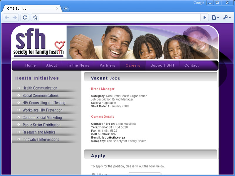 CMS Ignition Jobs Module